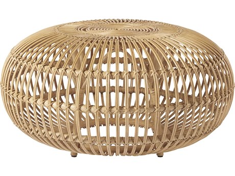 Coastal Living Home Escape Round Wicker Rattan Coffee Table