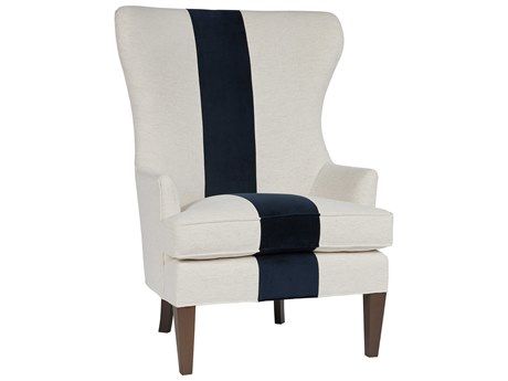 Coastal Living Home Getaway White Fabric Accent Chair
