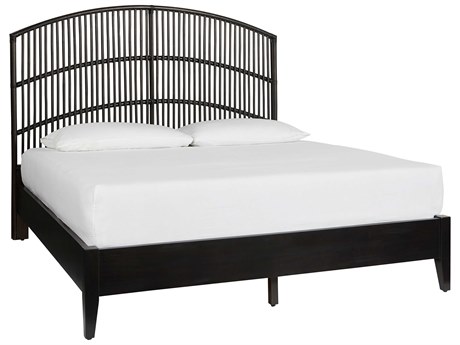 Coastal Living Home Getaway Mussel Black Wood Queen Platform Bed
