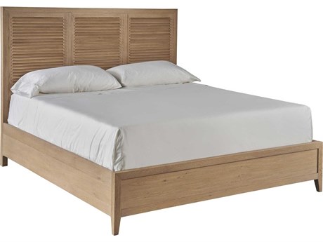Coastal Living Home Weekender Sand Dune Brown Oak Wood Queen Panel Bed
