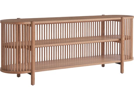Coastal Living Home Weekender Oval Wood Sand Dune Console Table