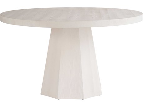 Coastal Living Home Weekender Round Wood White Sand Dining Table