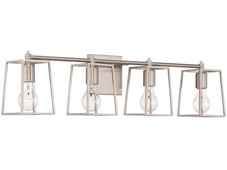 Craftmade Dunn 4-Light Brushed Polished Nickel Glass Vanity Light