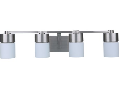 Craftmade District 4-Light Brushed Polished Nickel Glass Vanity Light