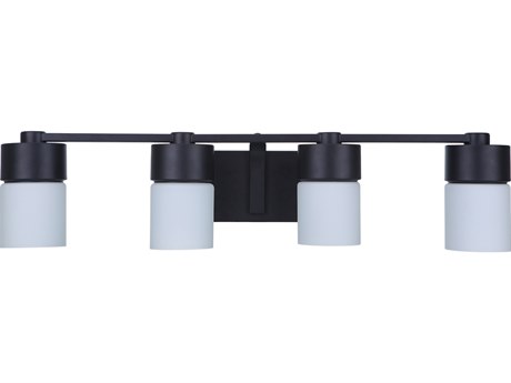 Craftmade District 4-Light Flat Black Glass Vanity Light
