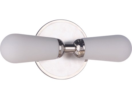Craftmade Riggs 2-Light Nickel Glass Vanity Light