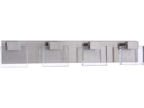 Craftmade Alamere 4-Light Brushed Polished Nickel Glass LED Vanity Light