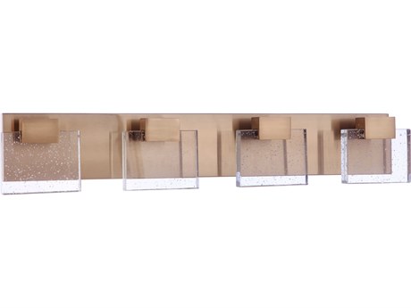 Craftmade Alamere 4-Light Satin Brass Glass LED Vanity Light