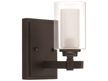 Craftmade Celeste 1-Light Espresso Black Glass Vanity Light