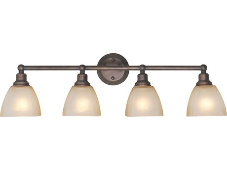 Craftmade Bradley 4-Light Bronze Glass Vanity Light