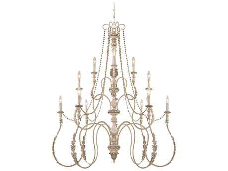 Craftmade Jeremiah Zoe 12 Light Grand Chandelier In Antique Linen With Smooth Crystal Beads Craftmade Jeremiah Zoe 12 Light Grand Chandelier In Antique Linen With Smooth Crystal Beads