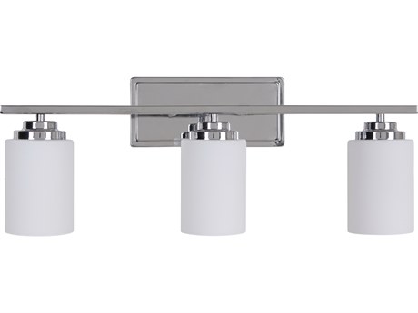 Craftmade Albany 3-Light Chrome Glass Vanity Light
