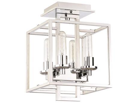 Craftmade Cubic 4-Light Chrome Semi Flush Mount
