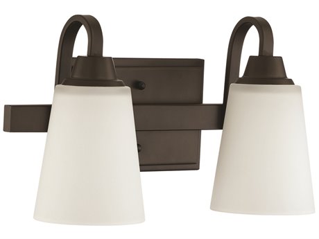 Craftmade Grace 2-Light Espresso Bronze Glass Vanity Light