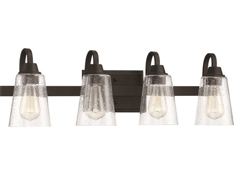 Craftmade Grace 4-Light Espresso Bronze Glass Vanity Light
