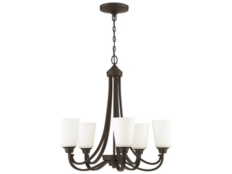 Craftmade Grace 5-Light Espresso Bronze Glass Bell Chandelier