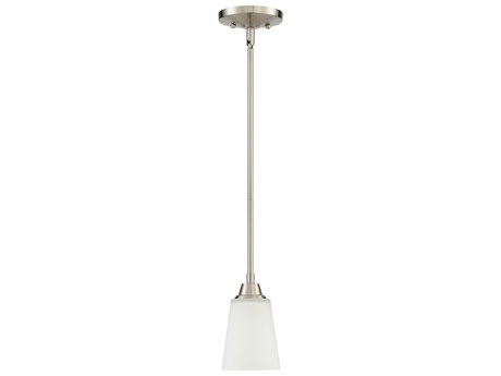 Craftmade Grace 1-Light Brushed Polished Nickel Glass Bell Mini Pendant
