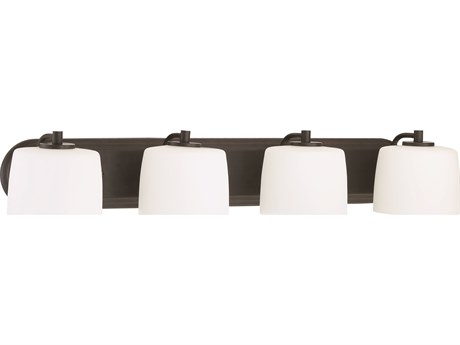 Craftmade Clarendon 4-Light Aged Bronze Brushed Glass Vanity Light