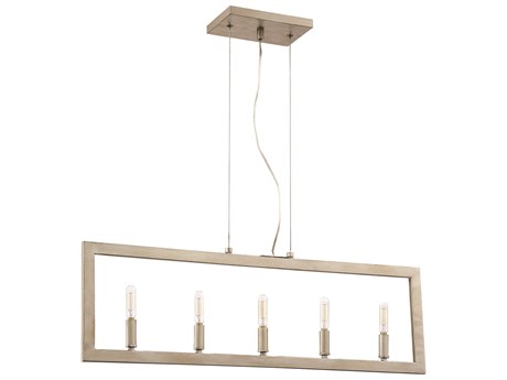 Craftmade Portrait 5-Light Gold Twilight Wood Linear Island Pendant