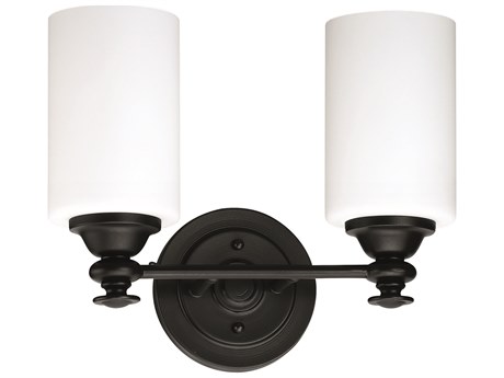 Craftmade Dardyn 2-Light Espresso Brown Glass Vanity Light
