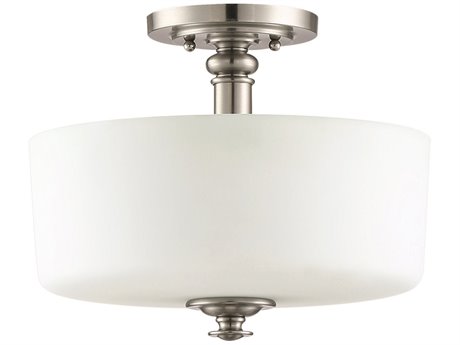 Craftmade Dardyn 3-Light Brushed Polished Nickel Glass Drum Pendant