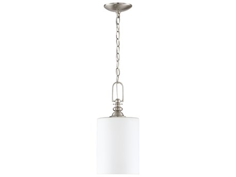 Craftmade Dardyn 1-Light Brushed Polished Nickel Glass Cylinder Mini Pendant