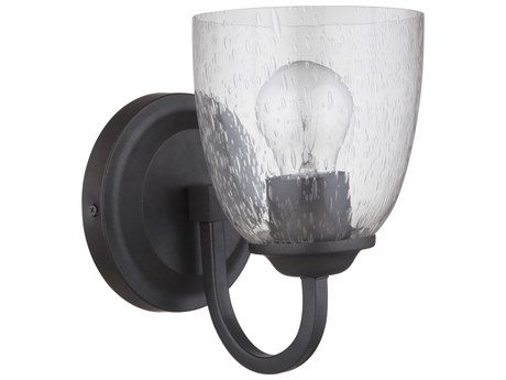 Craftmade Serene 1-Light Espresso Black Glass Vanity Light