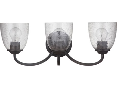 Craftmade Serene 3-Light Espresso Black Glass Vanity Light