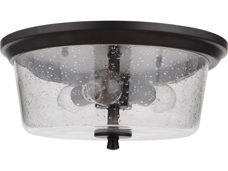 Craftmade Tyler 3-Light Flat Black Glass Bowl Flush Mount