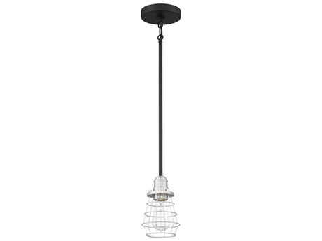Craftmade Thatcher 1-Light Flat Black Brushed Polished Nickel Mini Pendant