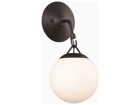 Craftmade Orion 1-Light Flat Black Glass Wall Sconce