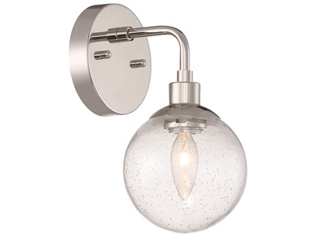 Craftmade Que 1-Light Chrome Glass Wall Sconce