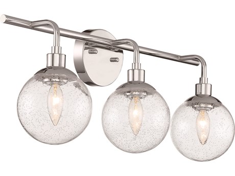 Craftmade Que 3-Light Chrome Glass Vanity Light
