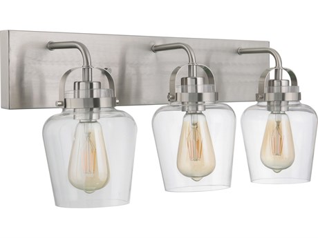Craftmade Trystan 3-Light Brushed Polished Nickel Glass Vanity Light