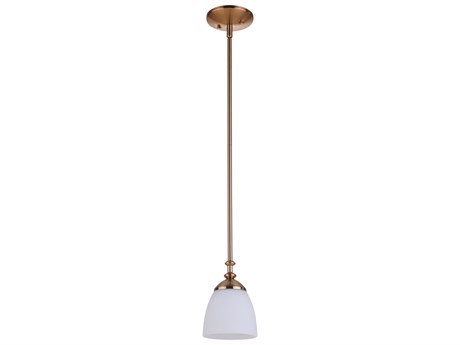 Craftmade Marlowe 1-Light Satin Brass Glass Bell Mini Pendant