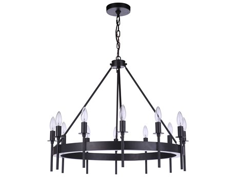 Craftmade Larrson 12-Light Flat Black Chandelier