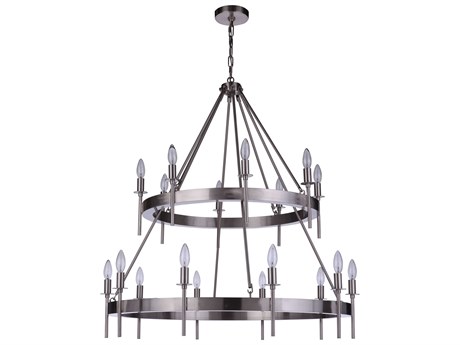 Craftmade Larrson 18-Light Brushed Polished Nickel Tiered Chandelier