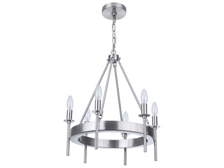 Craftmade Larrson 6-Light Brushed Polished Nickel Candelabra Chandelier