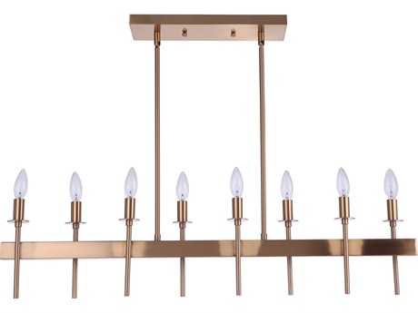 Craftmade Larrson 8-Light Satin Brass Island Pendant