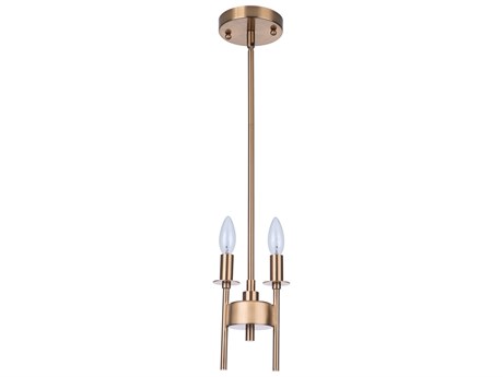 Craftmade Larrson 2-Light Satin Brass Mini Pendant