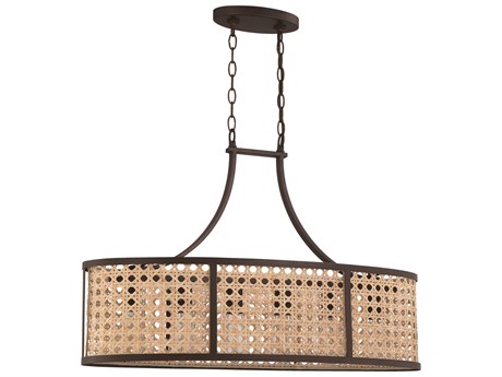 Craftmade Malaya 6-Light Aged Bronze Brushed Linear Island Pendant