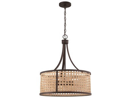 Craftmade Malaya 6-Light Aged Bronze Brushed Drum Pendant