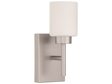 Craftmade Cadence 1-Light Satin Nickel Glass Wall Sconce