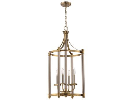 Craftmade Stanza 4-Light Brushed Polished Nickel Satin Brass Candelabra Chandelier