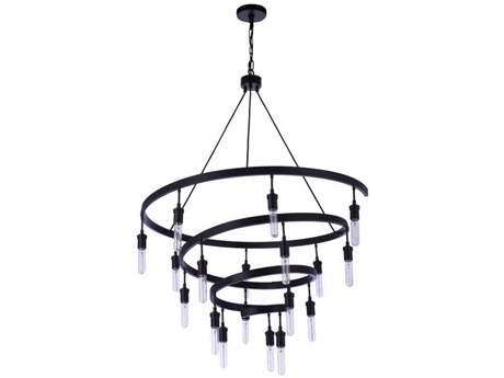 Craftmade Tranquil 18-Light8-Light Flat Black Chandelier