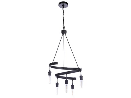 Craftmade Tranquil 5-Light Flat Black Chandelier