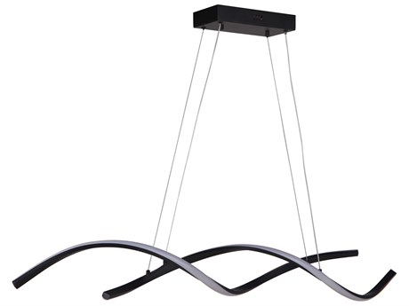 Craftmade Pulse 1-Light Flat Black LED Linear Island Pendant