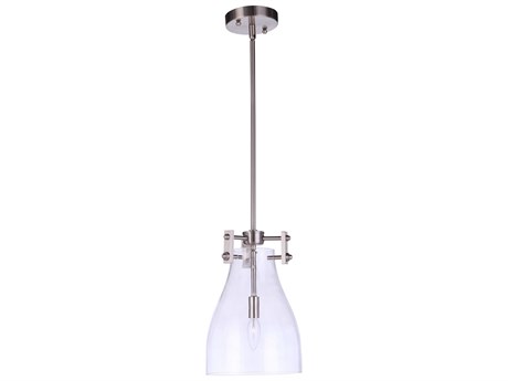 Craftmade Chardonnay 1-Light Brushed Polished Nickel Glass Bell Mini Pendant
