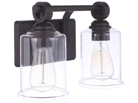 Craftmade Romero 2-Light Espresso Brown Glass Vanity Light