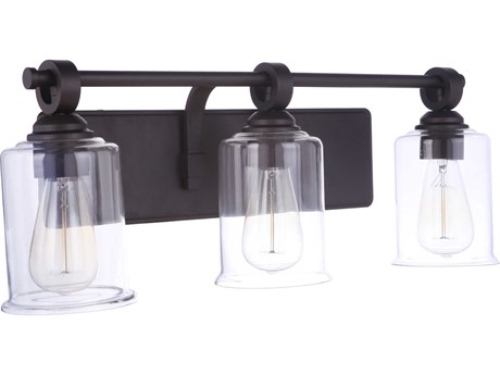 Craftmade Romero 3-Light Espresso Brown Glass Vanity Light